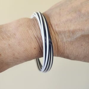 Blue and White Bangle Bracelet